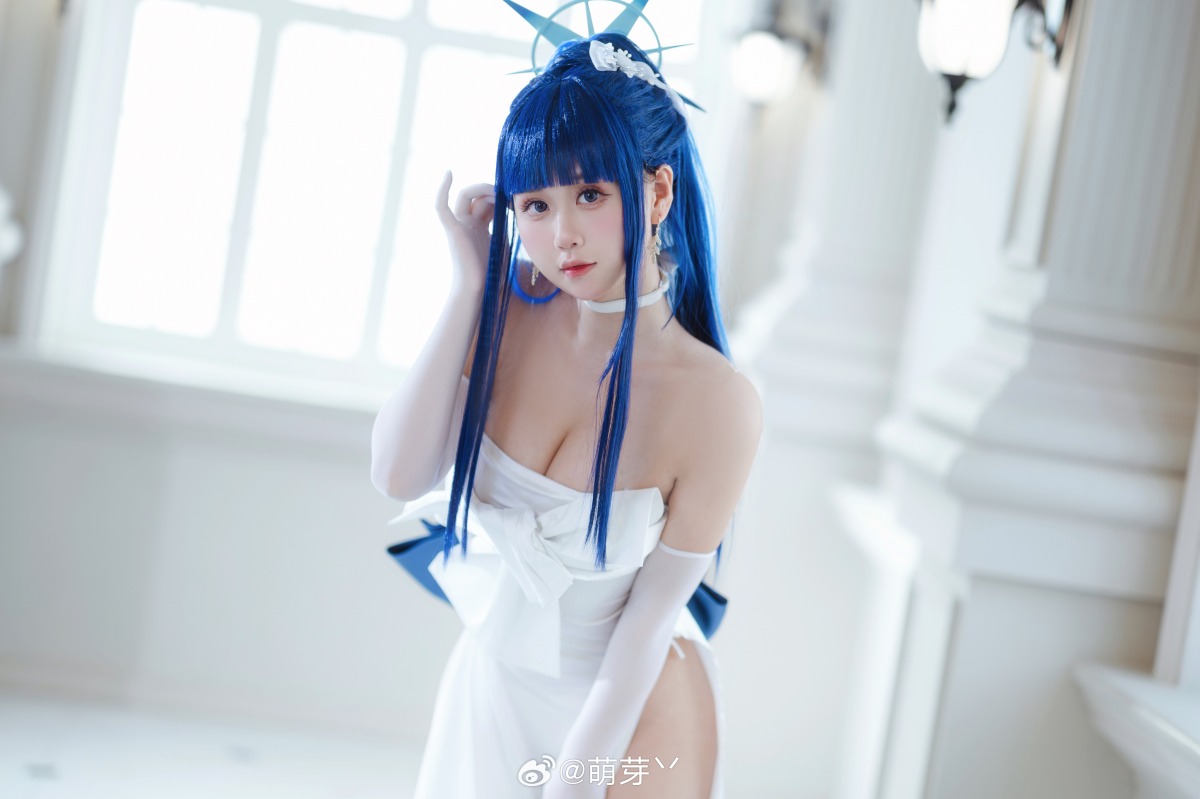 [COSPLAY]萌芽丷COS蔚蓝档案纱织礼服 hso这大腿这欧派~ - 第4张