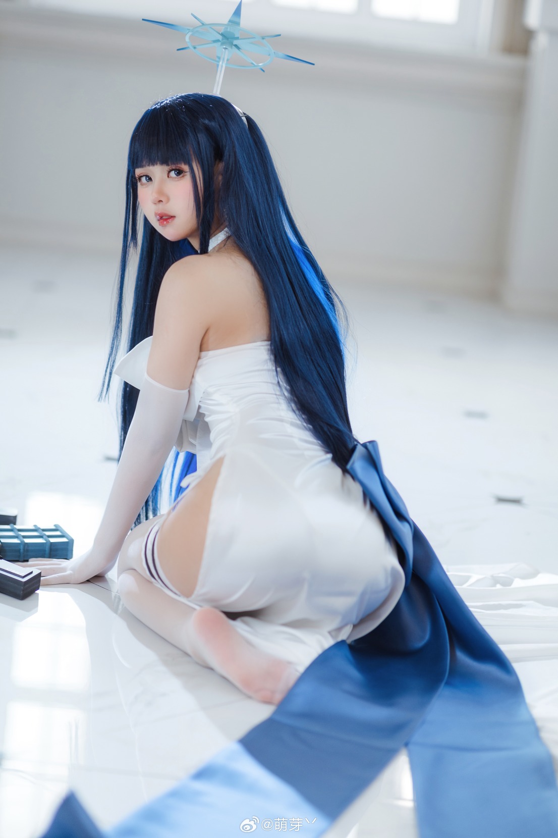 [COSPLAY]萌芽丷COS蔚蓝档案纱织礼服 hso这大腿这欧派~ - 第5张